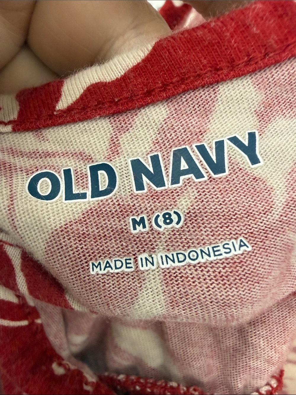 Old Navy Red and White Floral Mini Sundress - Picture 2 of 3